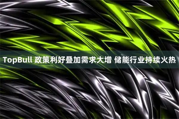 TopBull 政策利好叠加需求大增 储能行业持续火热