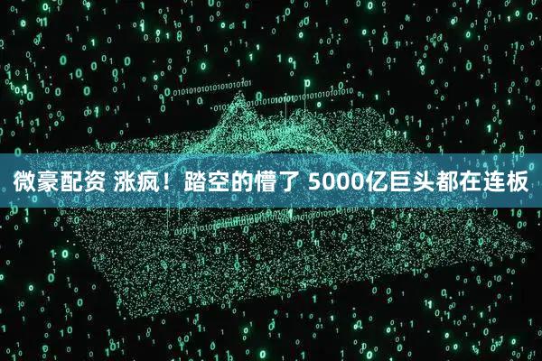 微豪配资 涨疯！踏空的懵了 5000亿巨头都在连板